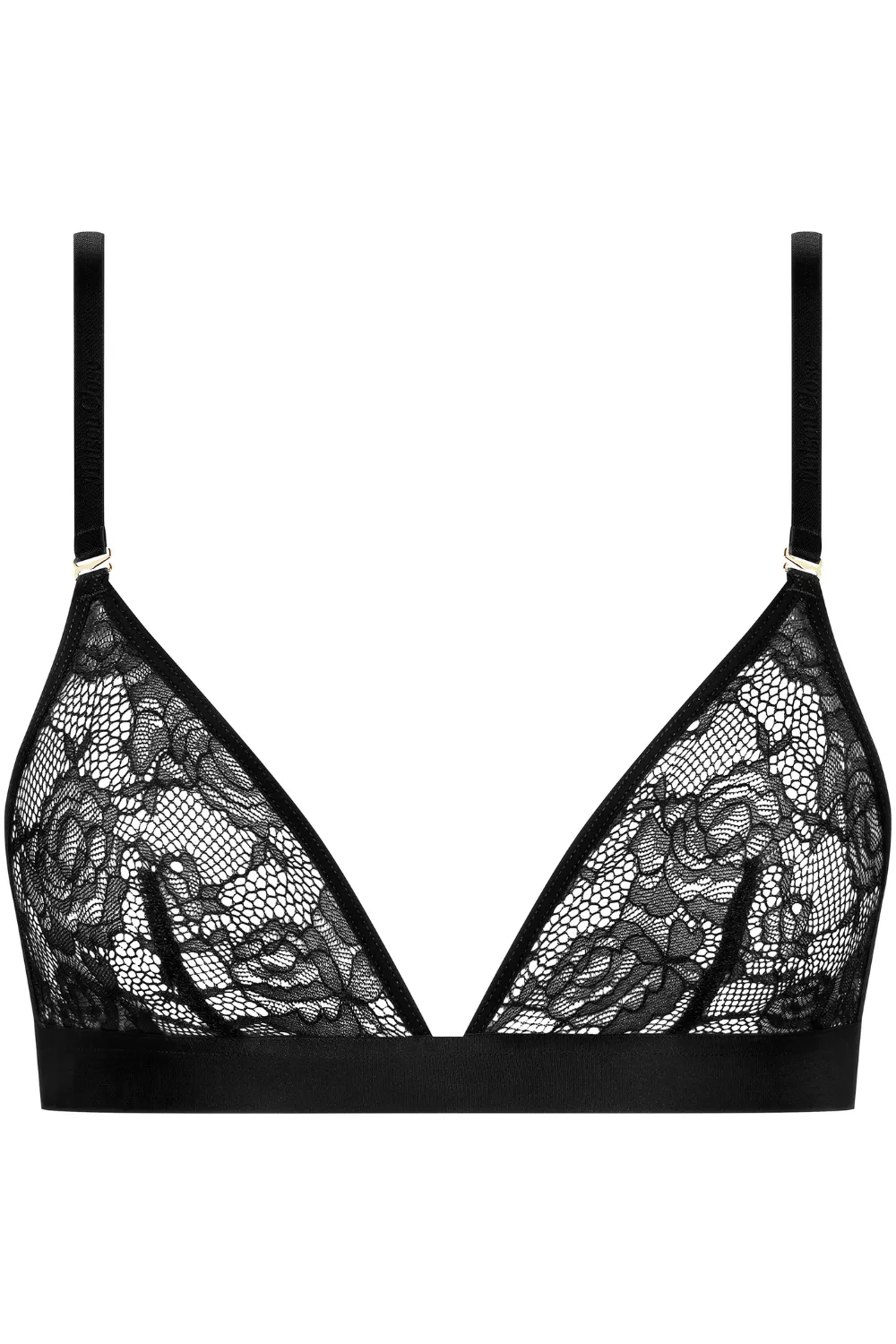 Flashback Lace Triangle Bra Black
