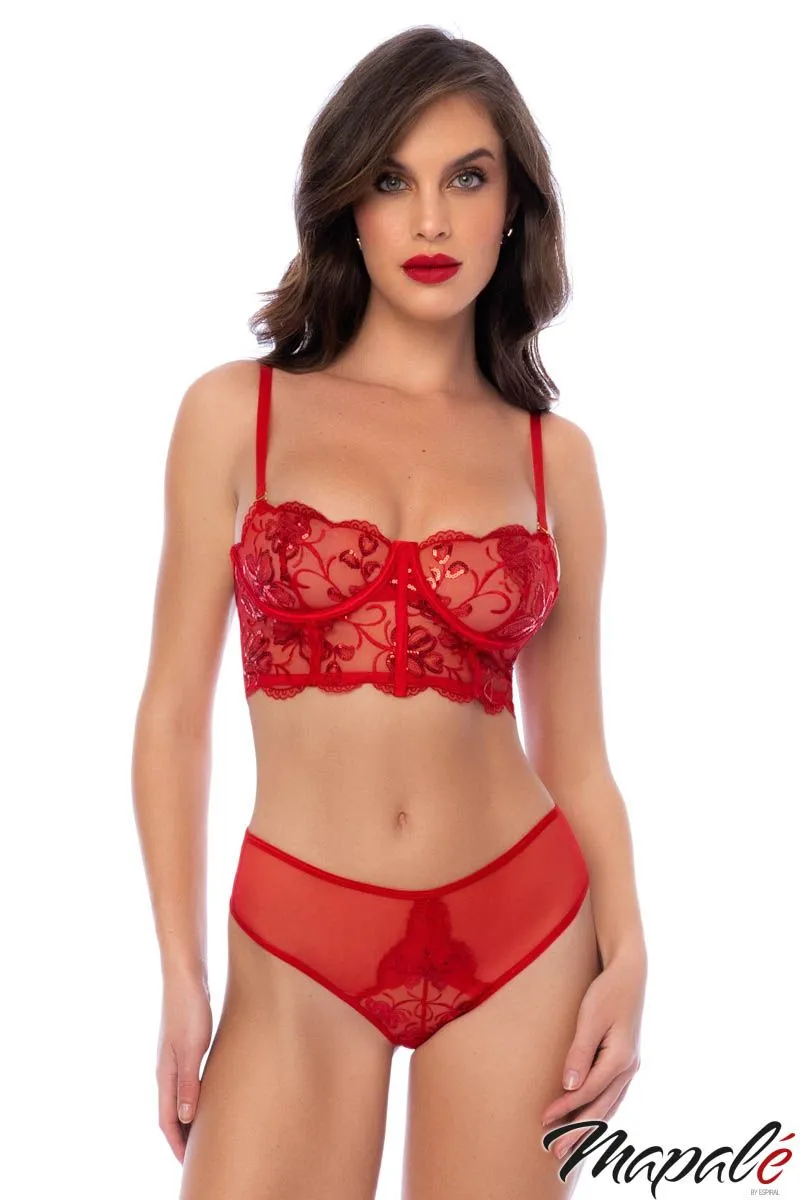 Floral Sequin Lace 2Pc. Set