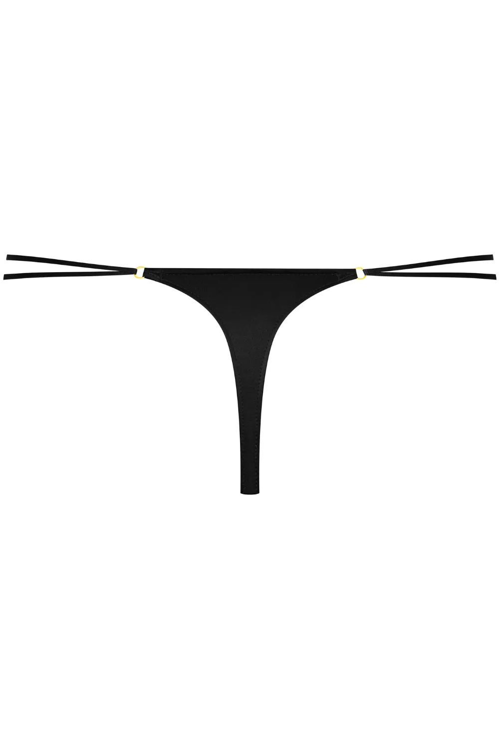 French Kiss Strap Thong Black