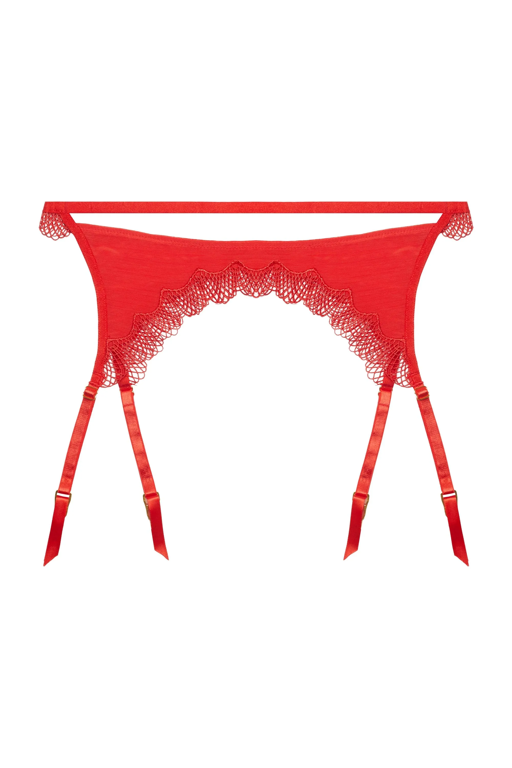 Grace Red Lace Trim Suspender