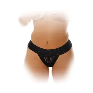 Hanky Spank Me Plus Size Vibrating Panties Black