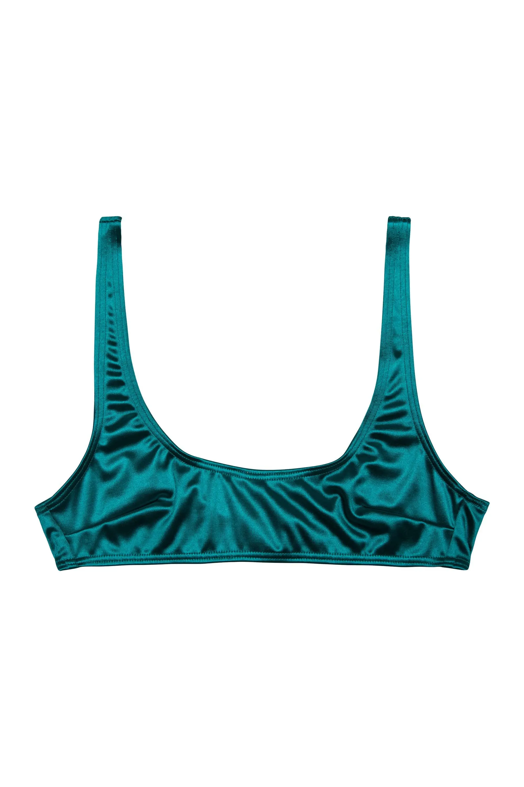 Hannah Teal Crop Bikini Top