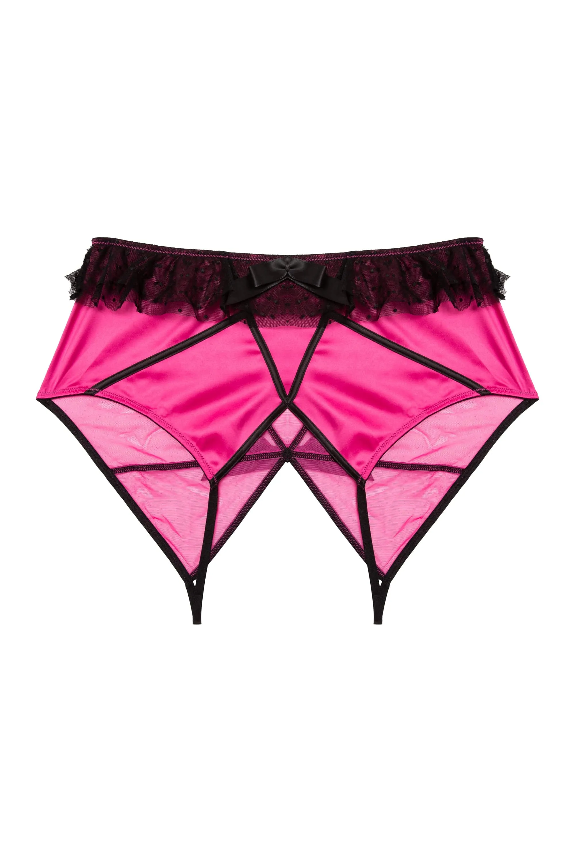 Inga Pink Ruffle Crotchless Brief