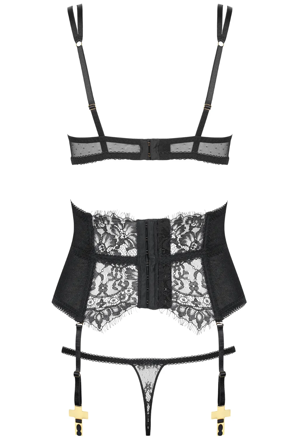 Inspiration Divine Quarter Cup Bra. Mini Thong & Waist Cincher