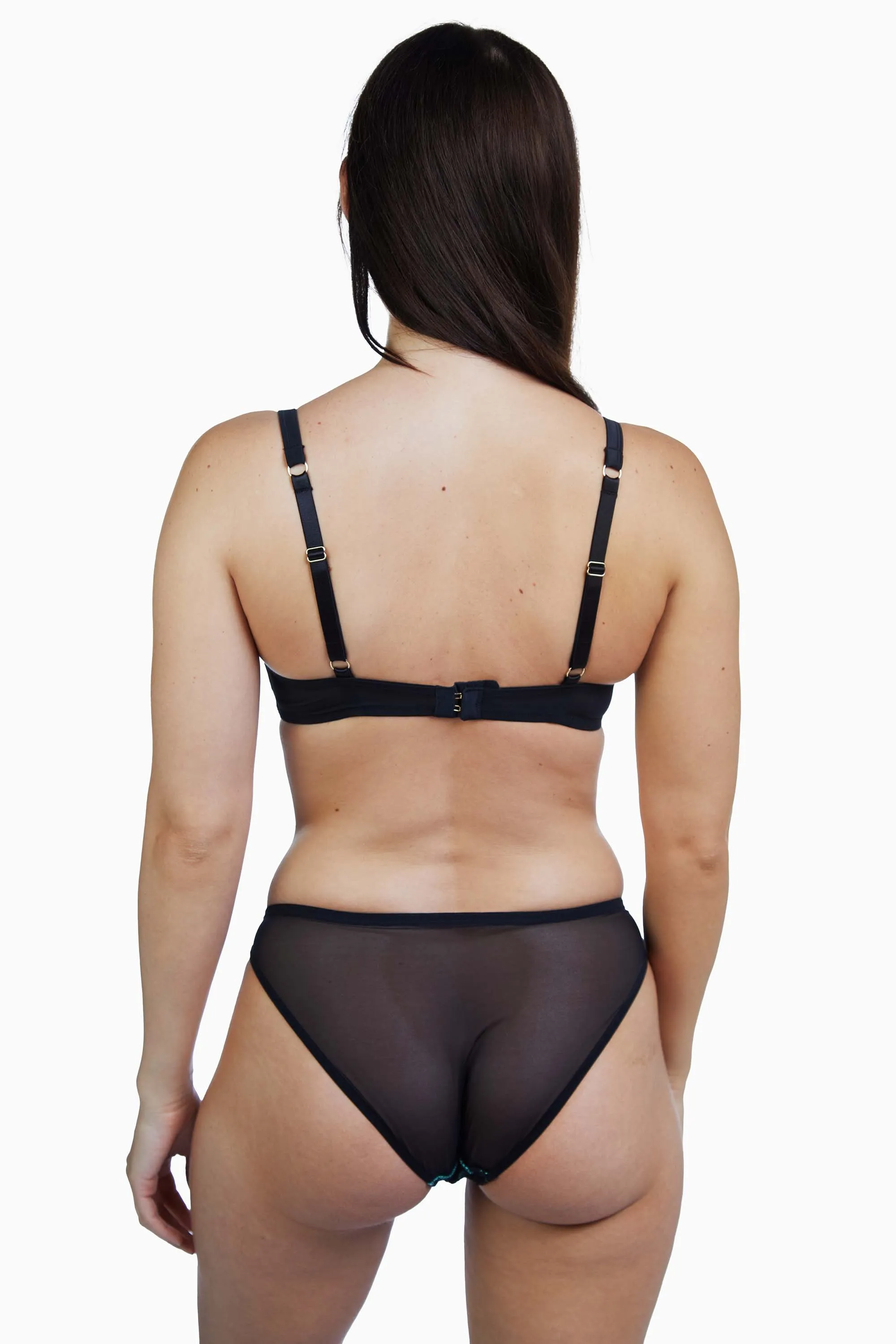 Jaquelina Mint Contrast Quarter Cup Bra
