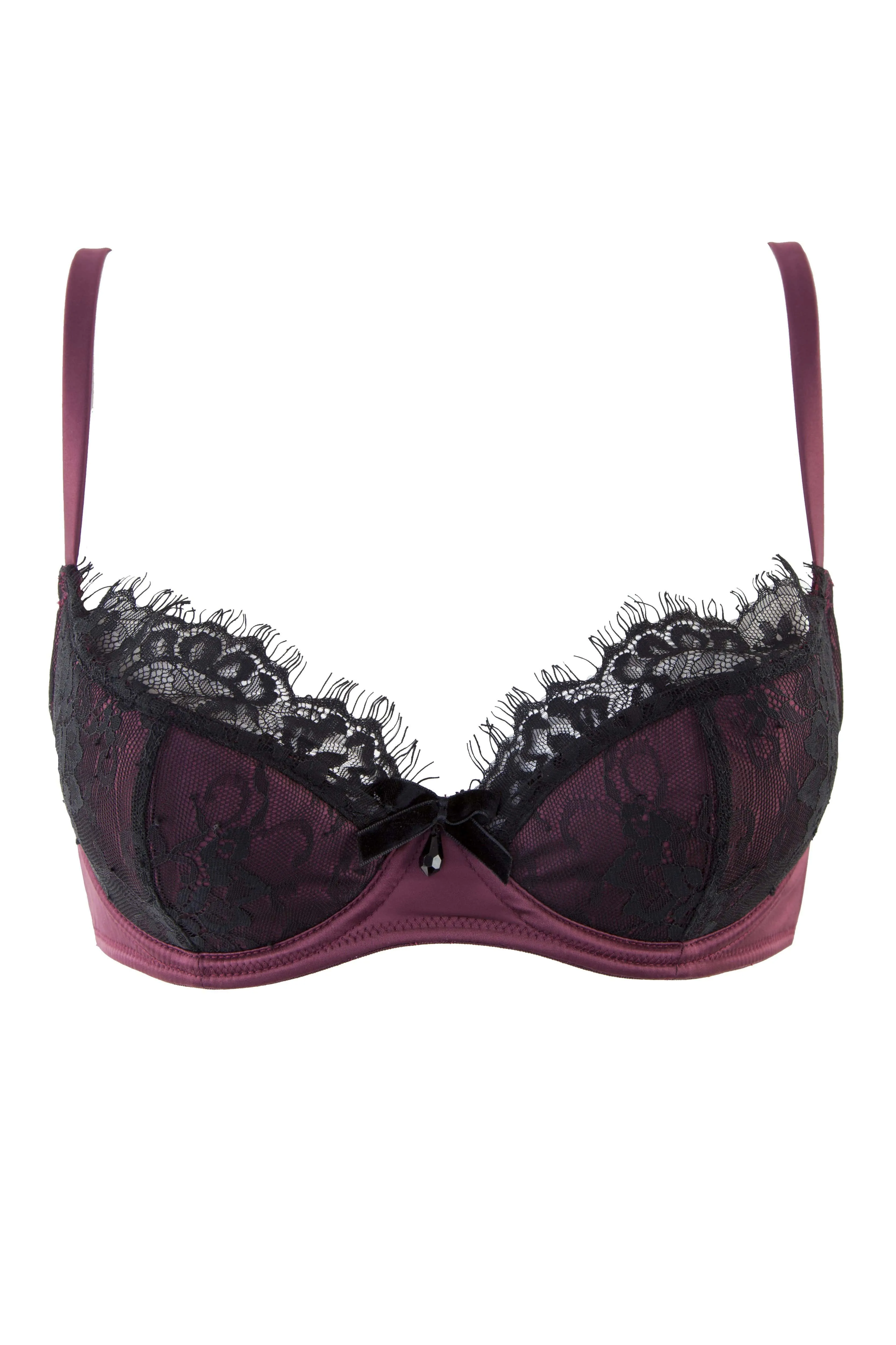 Karine Wine/Black Bra Curve