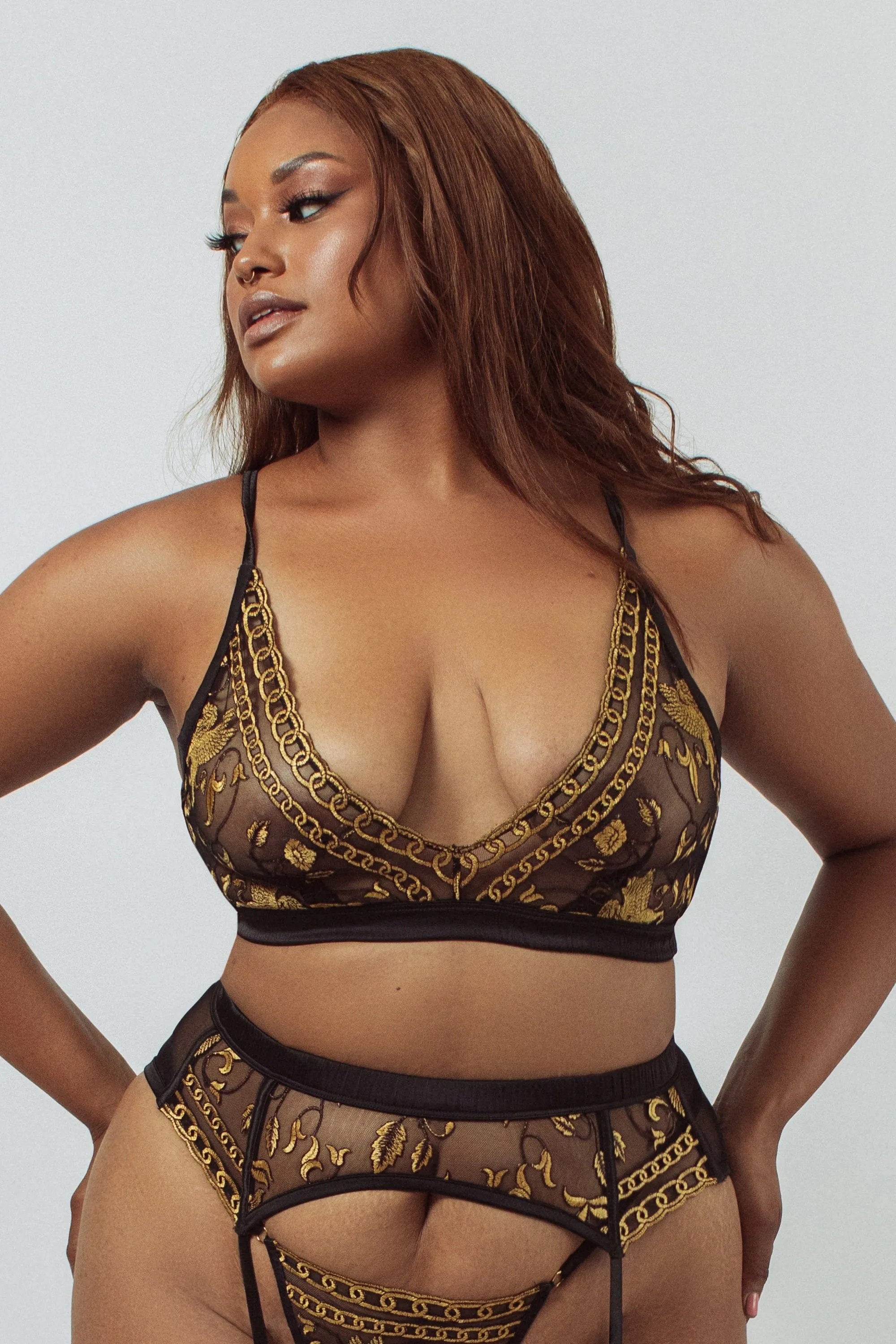 Kilo Brava Lioness Longline Black Bralette