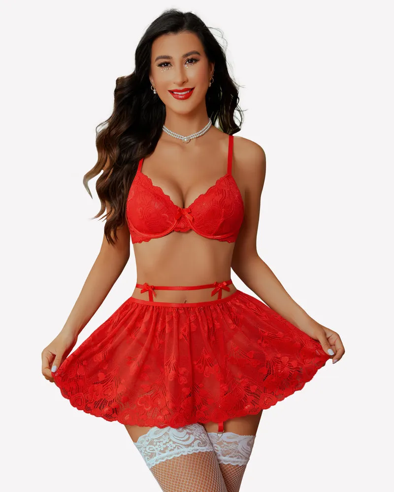 Lace Babydoll Outfits with Stockings