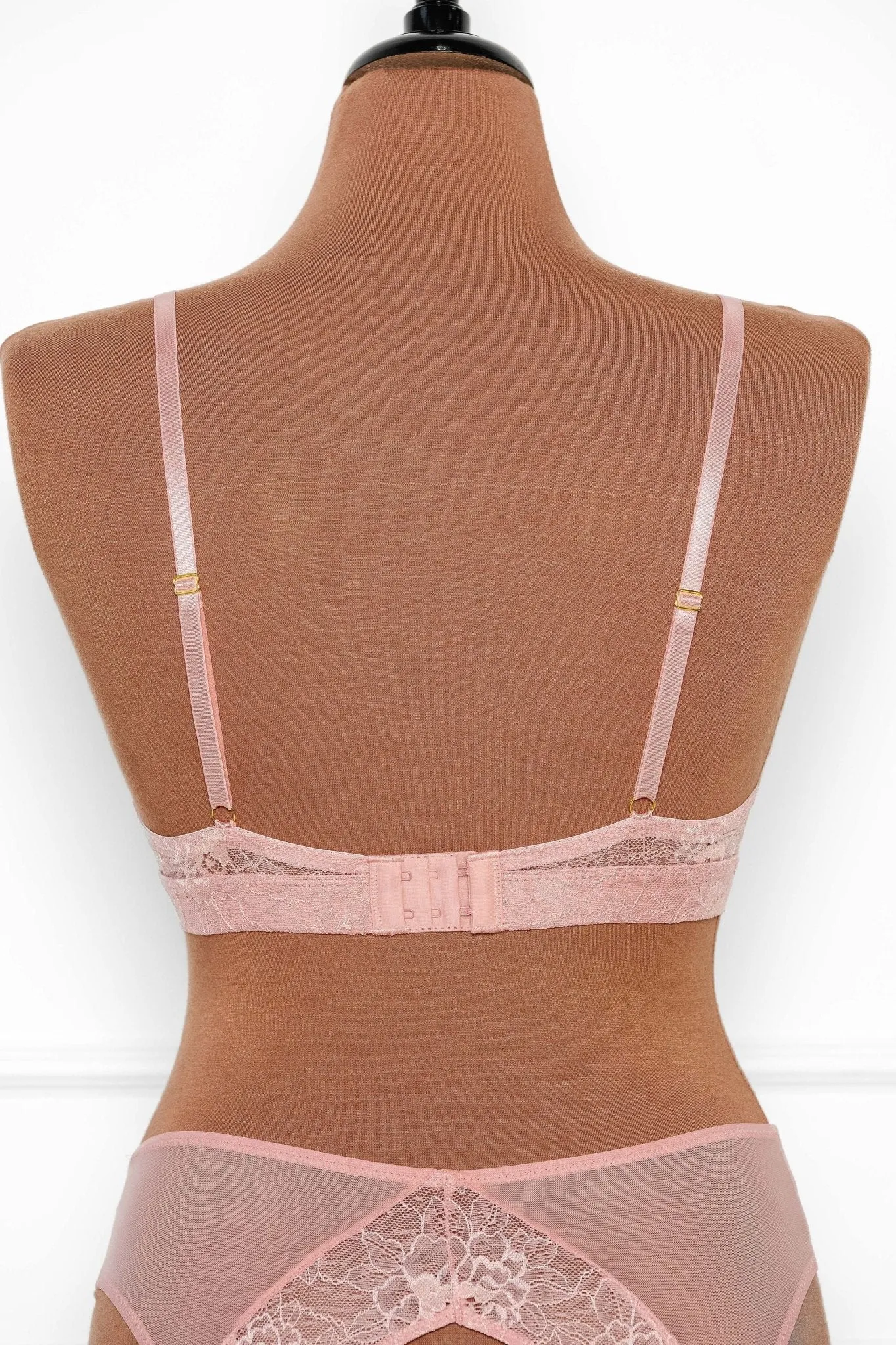 Lacy Caged Cupless Bralette - Blush