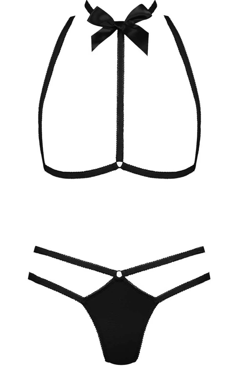 Le Petit Secret Black Harness & Thong