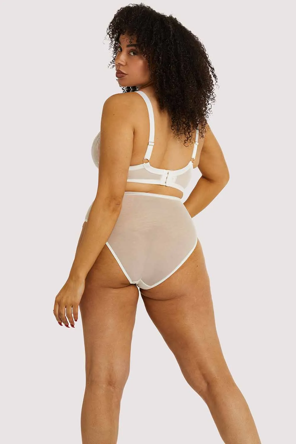Leslie White High Apex Bra