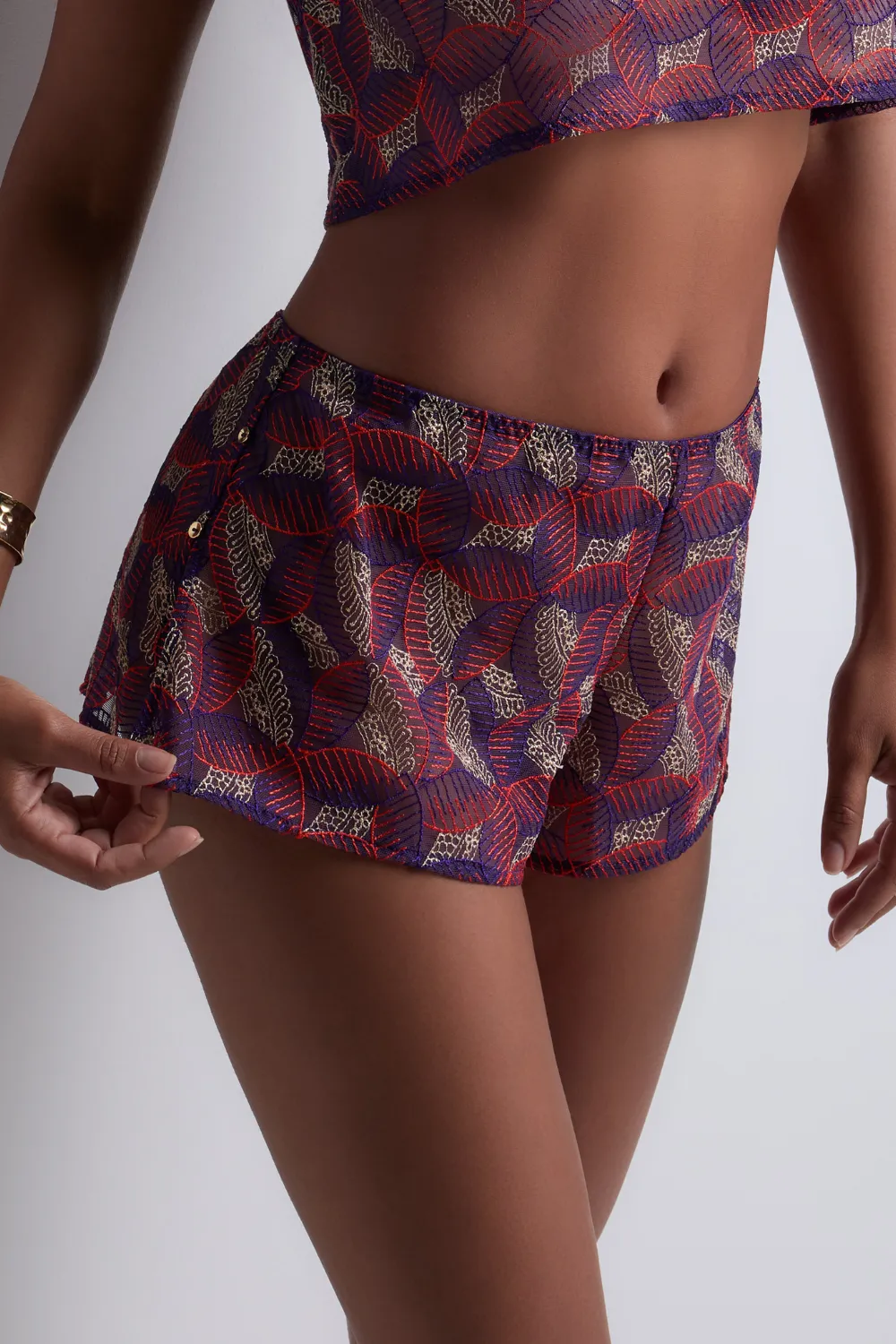 Life Celebration Embroidery Shorty