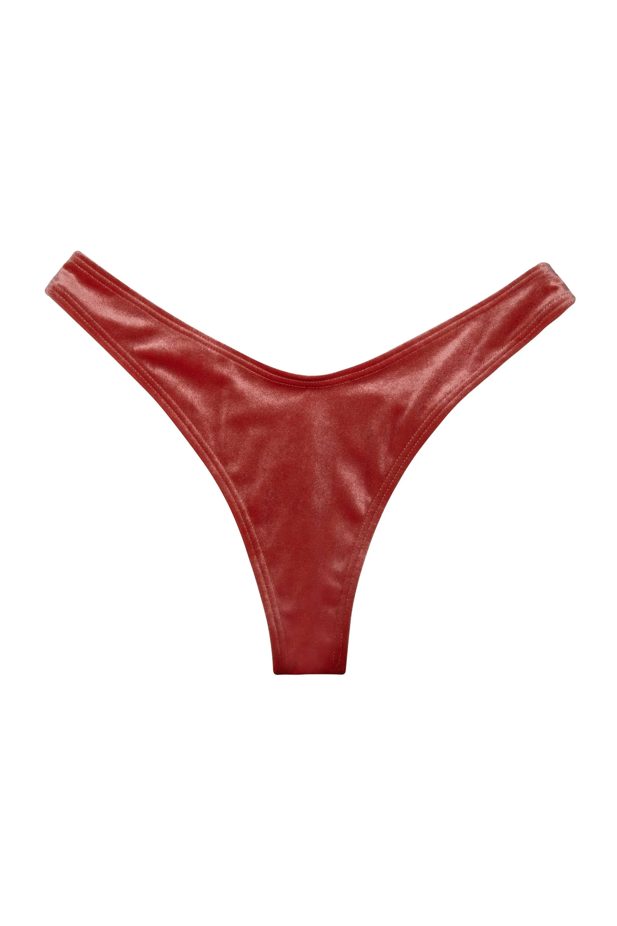Lillian Peach Velvet V Shape Brief