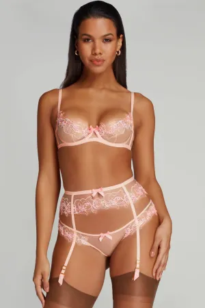 Lindie Suspender Belt Baby Pink. Size 4 (UK 12)