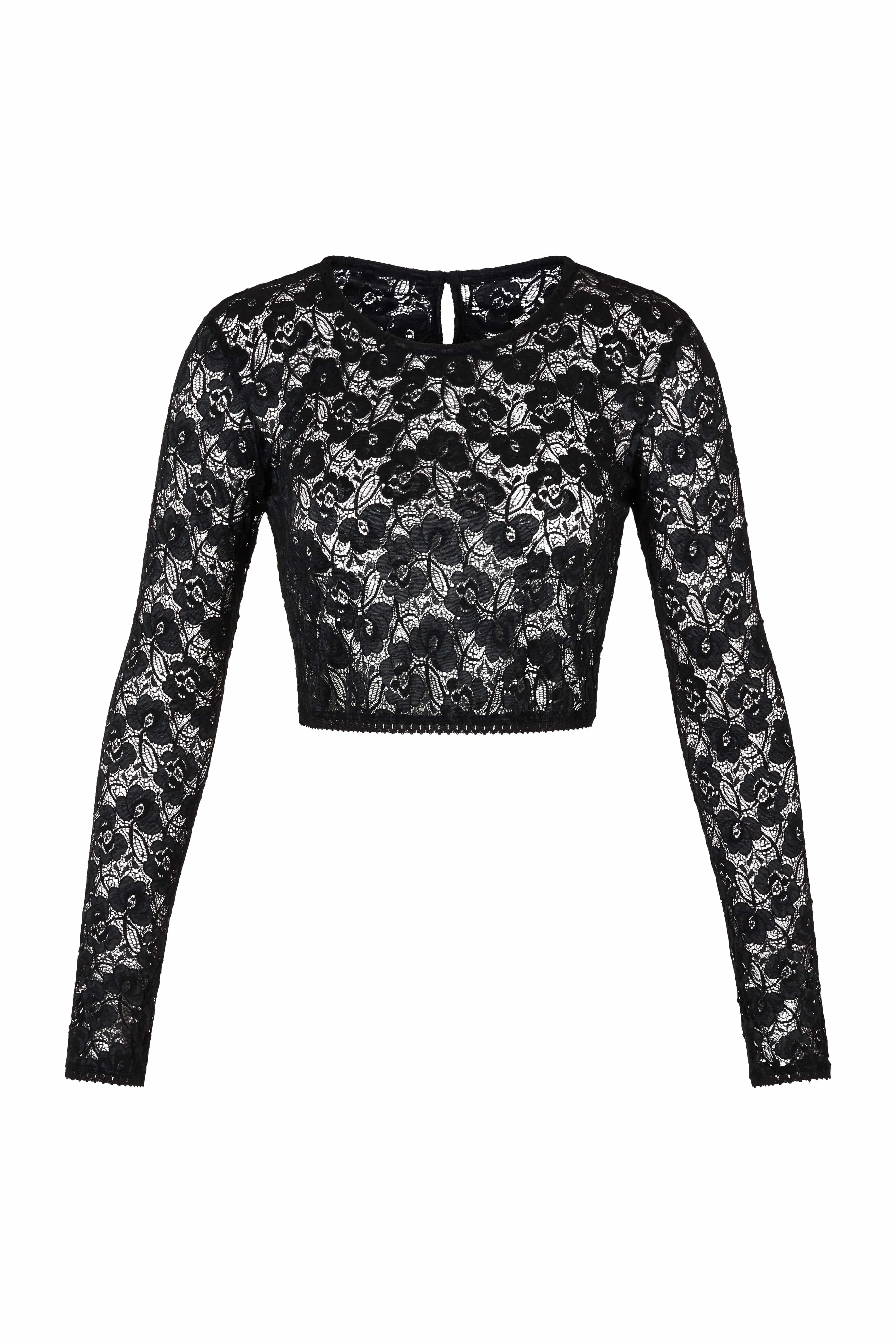 Long Sleeve Crop Top White