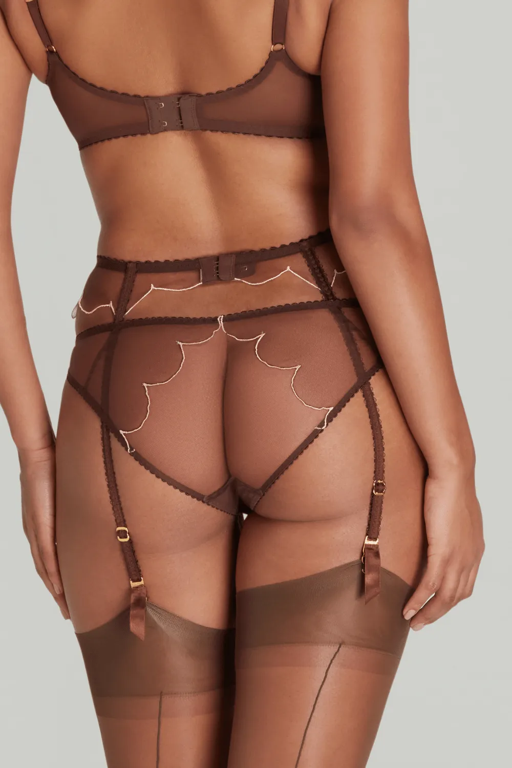 Lorna Suspender in Chestnut