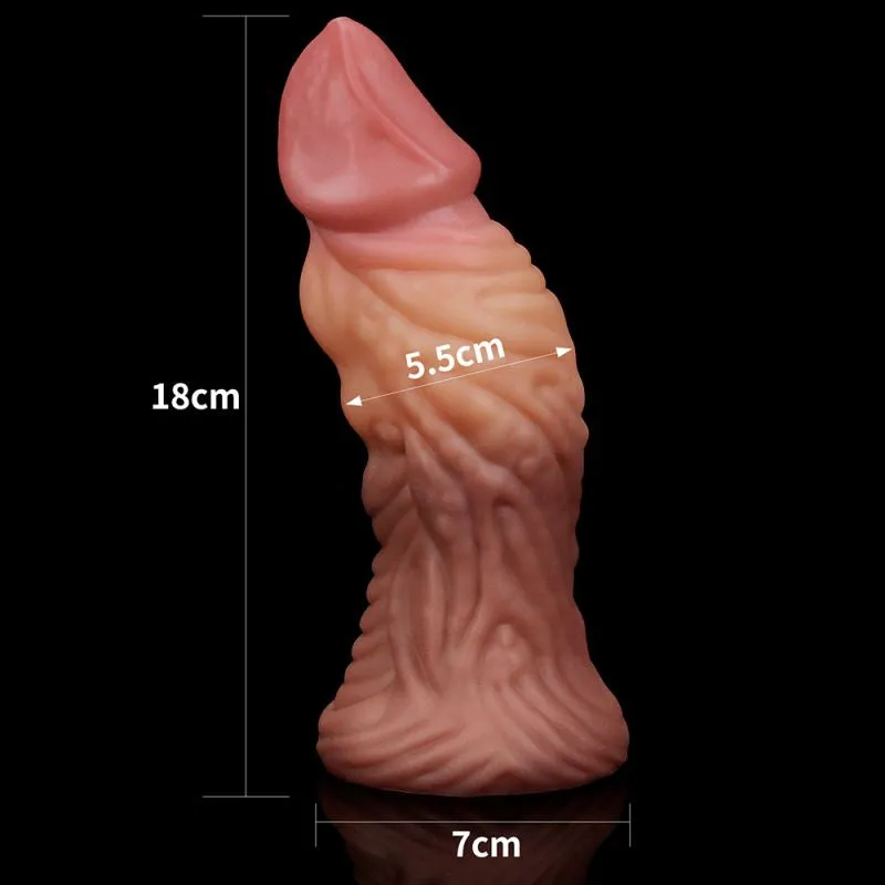 Lovetoy Nature Cock 7 ALIEN Dual-Layer Silicone Dildo Realistic Sex Toy