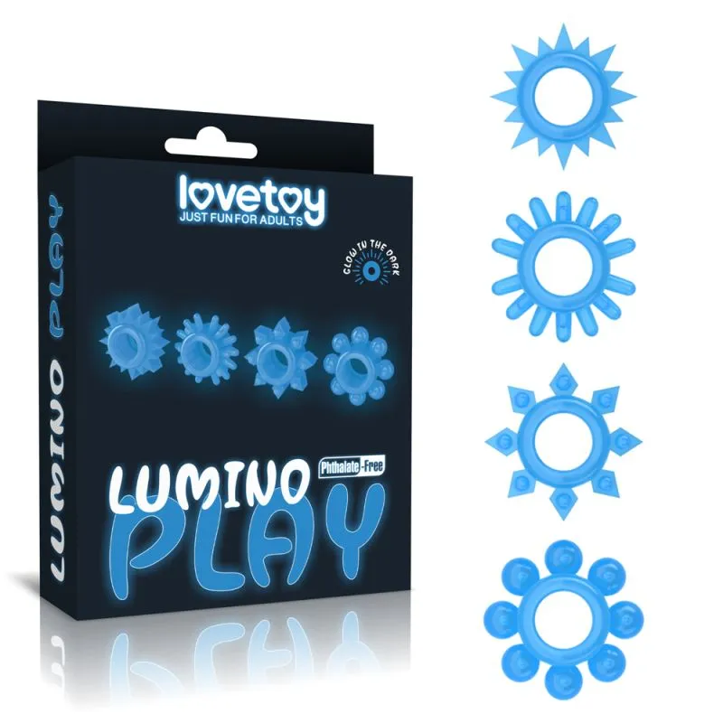 Lumino Play Penis Rings 4 Pc