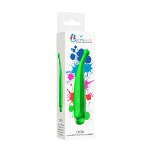 Luminous Lyra 10-Speed Bullet Vibrator With Silicone Pinpoint Sleeve Green