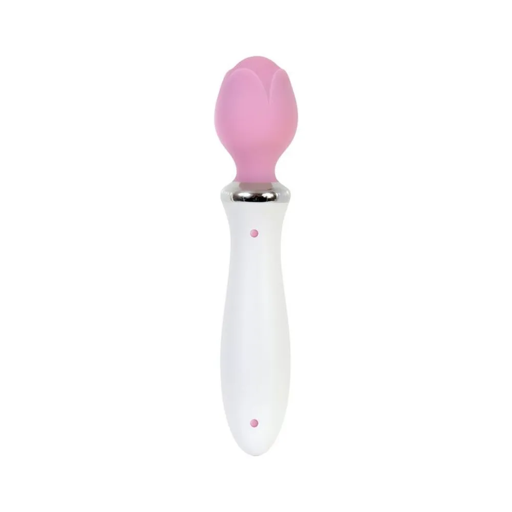 Luminous Rose Rechargeable Wand Massager Pink