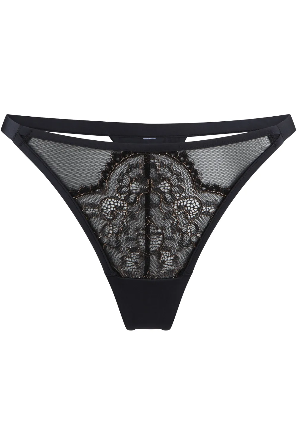 Lurex Lace & Mesh Mini Thong