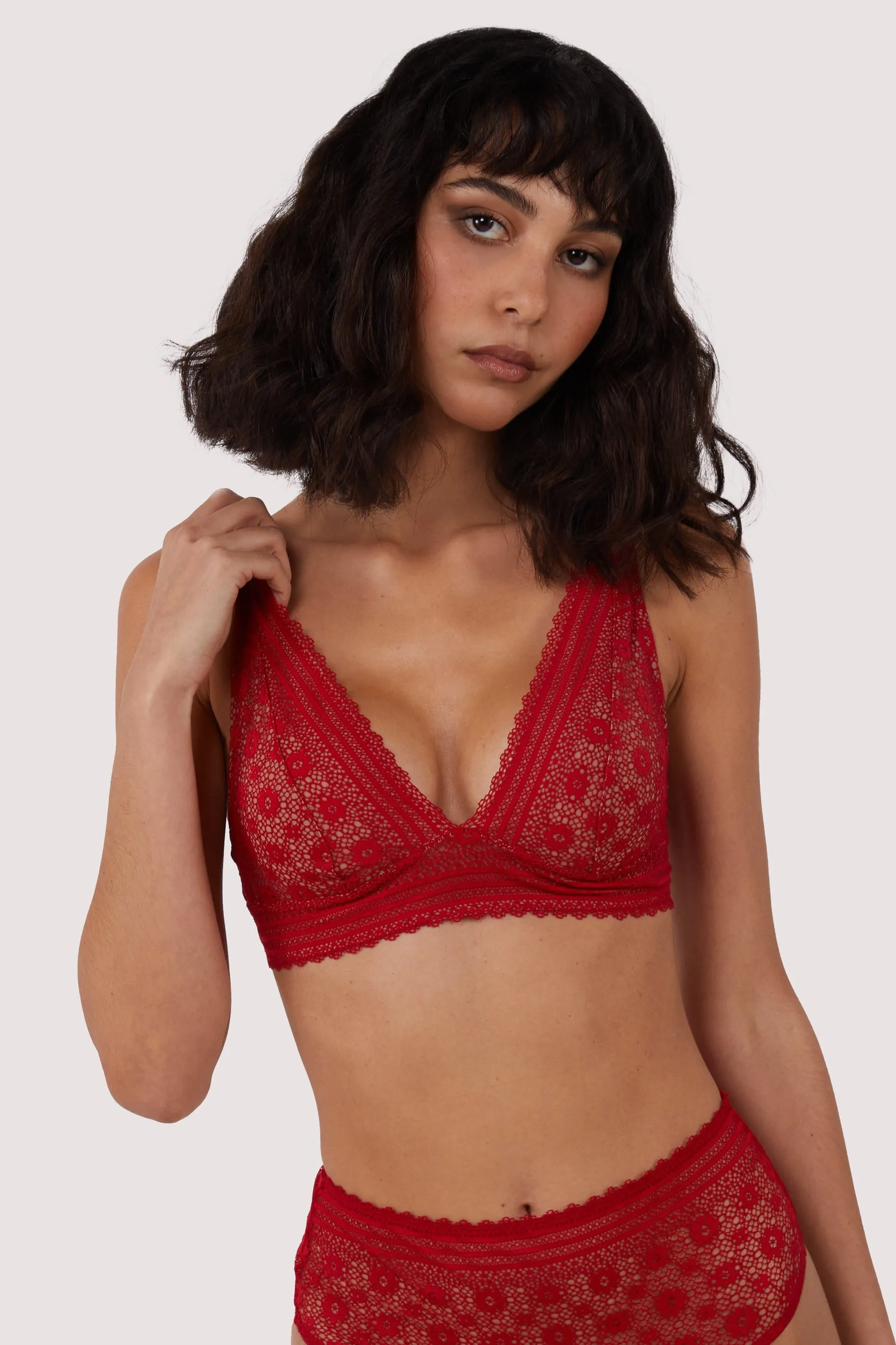 Maia Red Lace Bralette