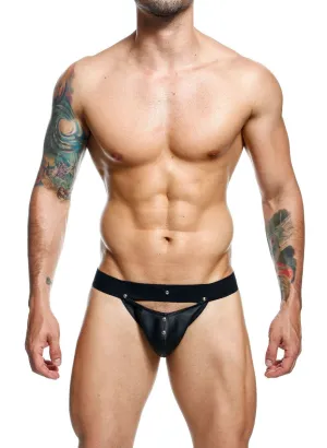 MALE BASICS DNGEON PEEKABOO JOCKSTRAP BLACK O/S (HANGING)
