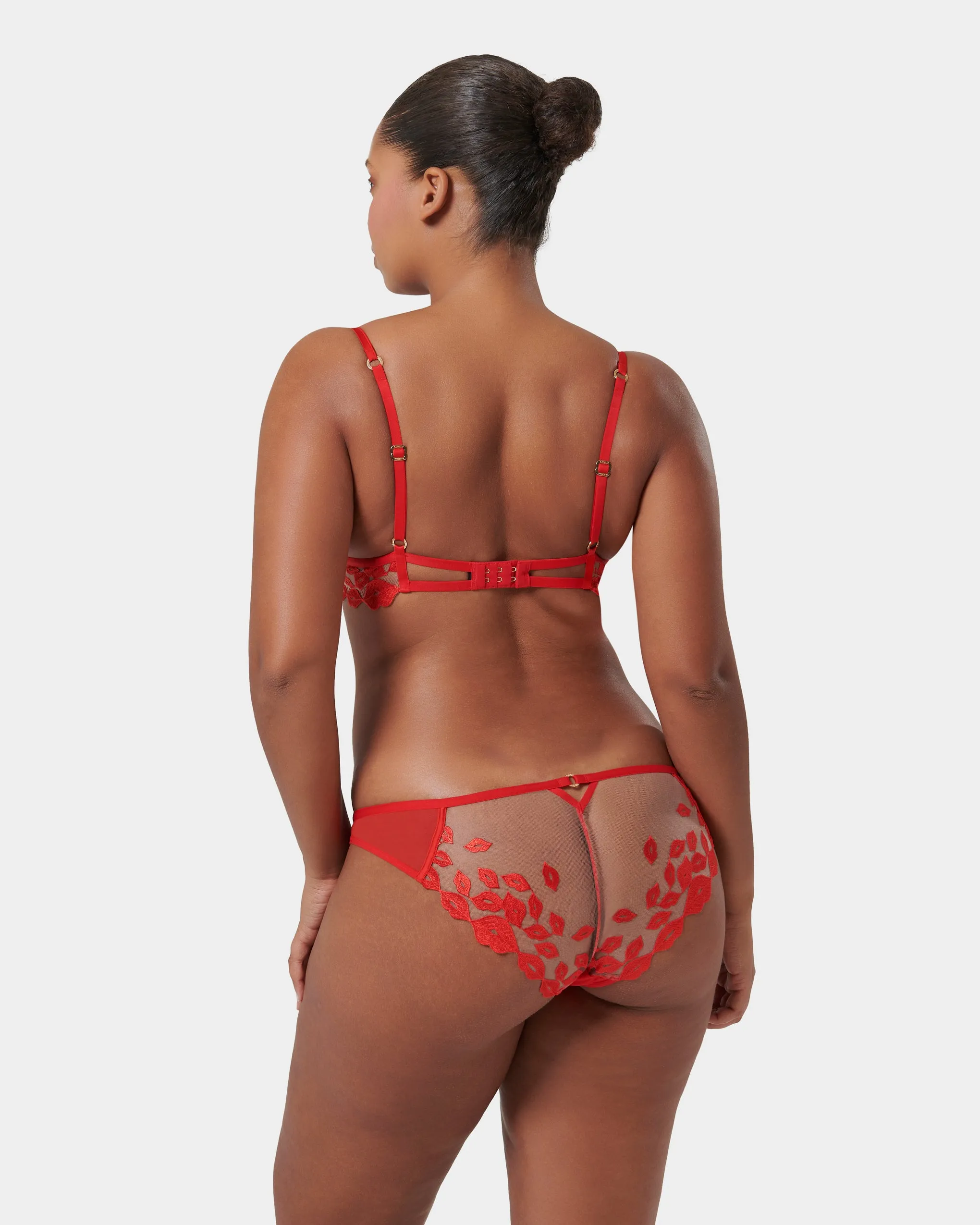 Marian Brief Red/Sheer