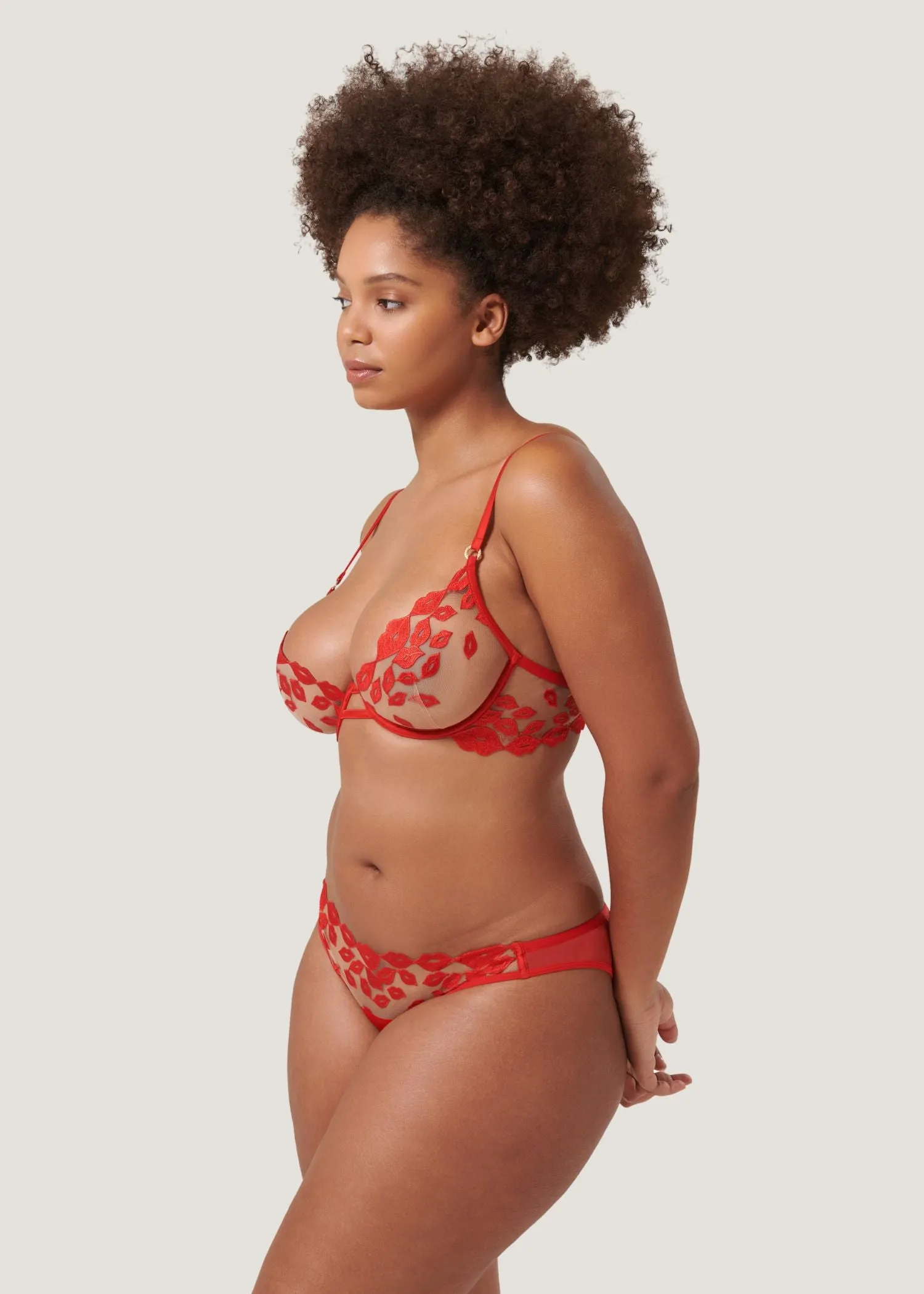 Marian Panty (Tomato Red/Sheer)