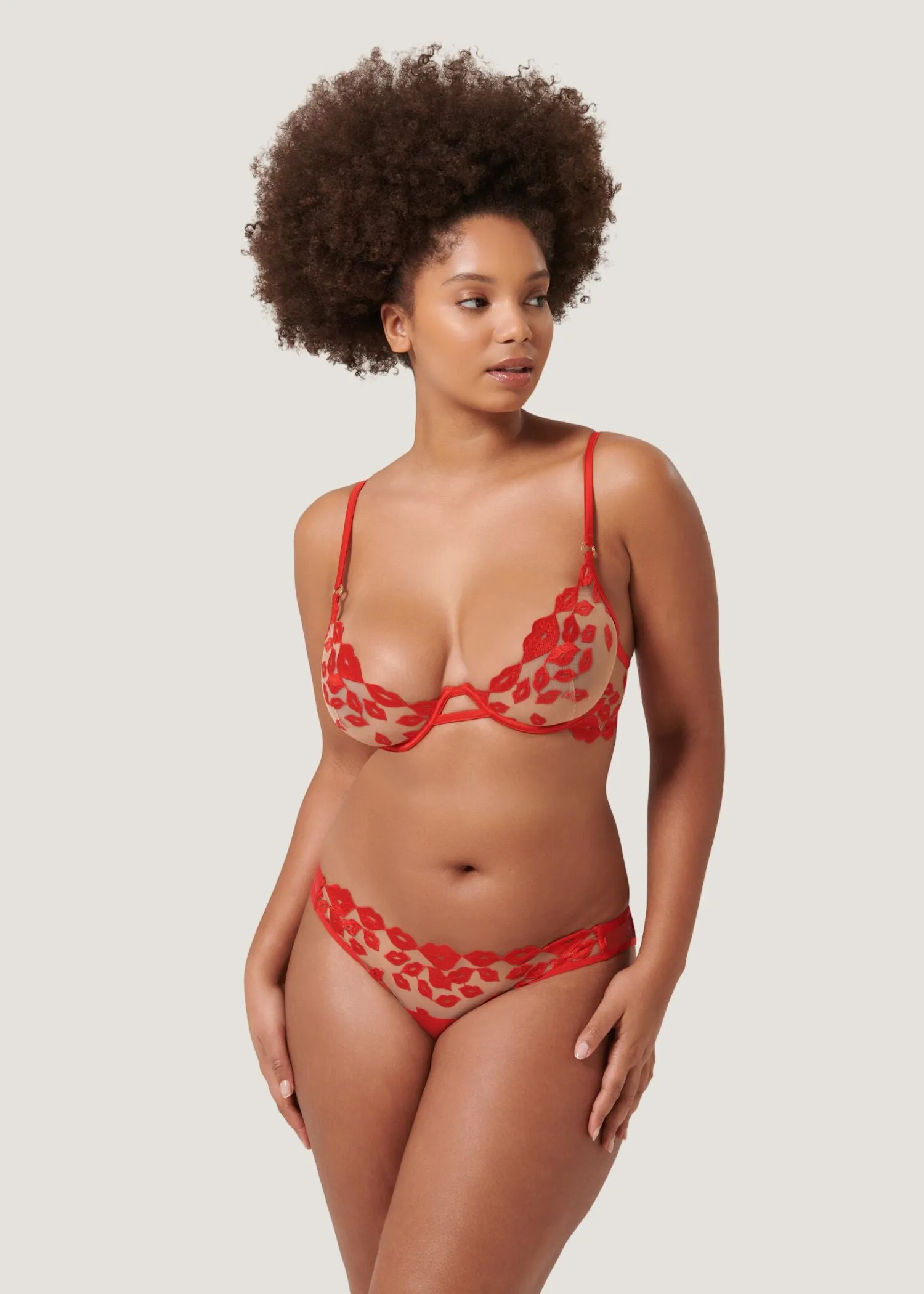 Marian Panty (Tomato Red/Sheer)
