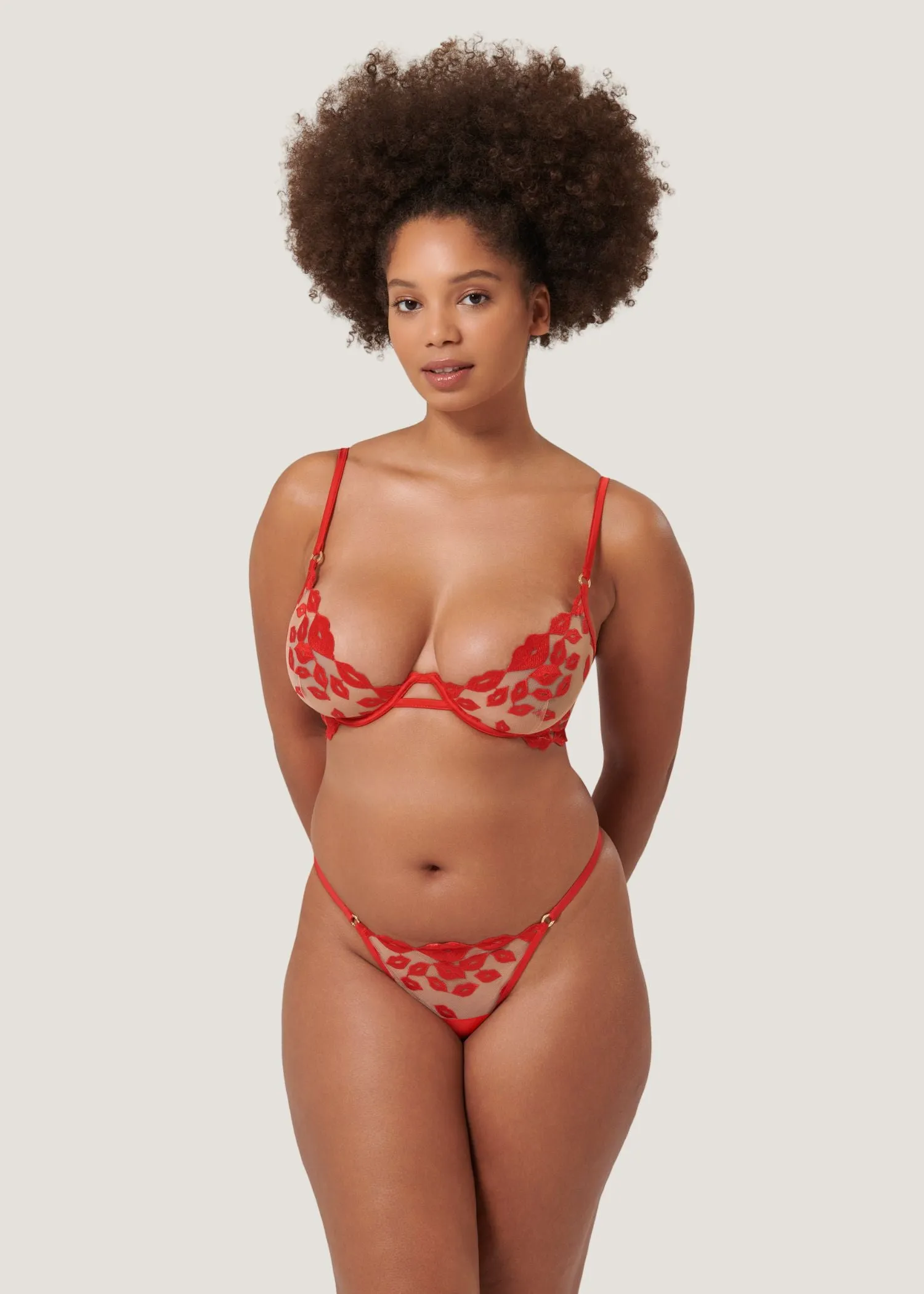 Marian Wired Bra (Tomato Red/Sheer)