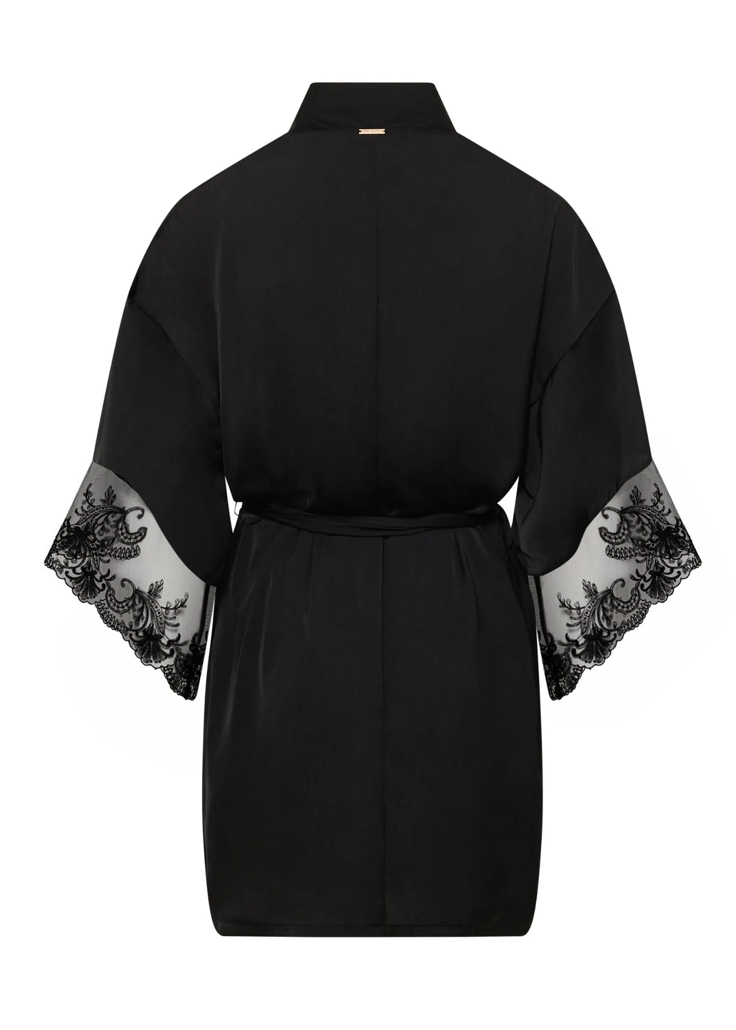 Marseille Luxury Satin Kimono (Black)