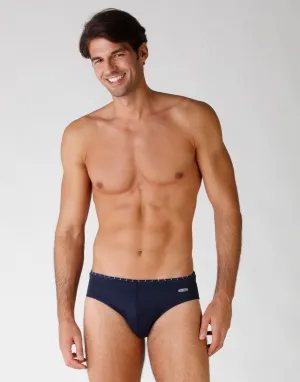 Men's Midnight Blue Microfibre Swim Briefs