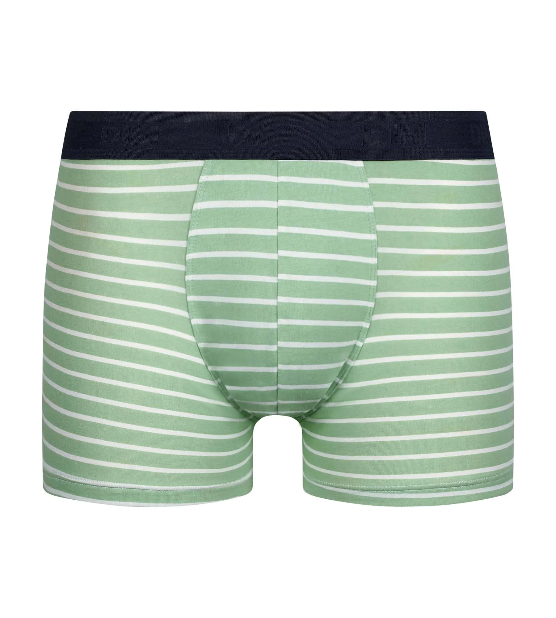 Men's stretch cotton green striped boxer Dim Fancy