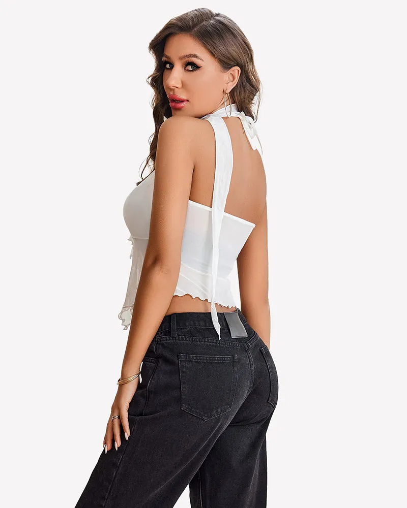 Mesh Tank Y2K Crop Top