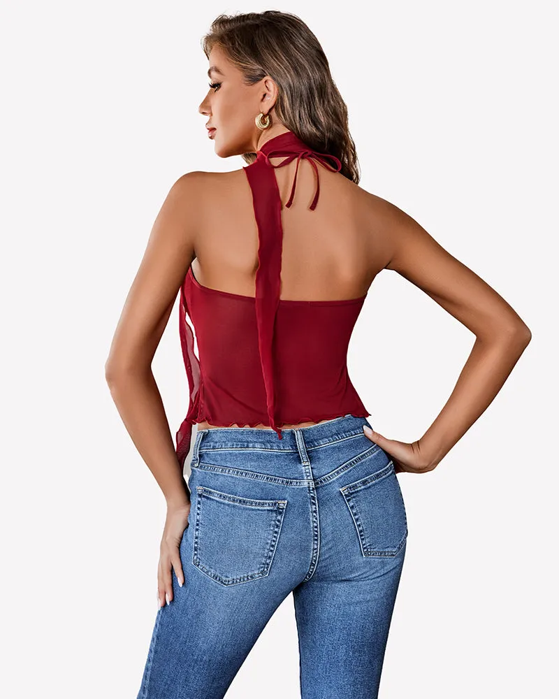 Mesh Tank Y2K Crop Top