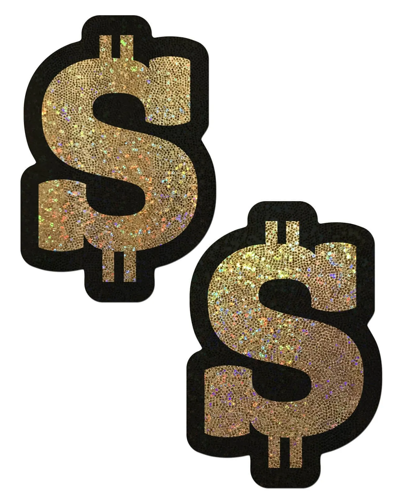 Money: Gold Glitter Dollar Sign Nipple Pasties