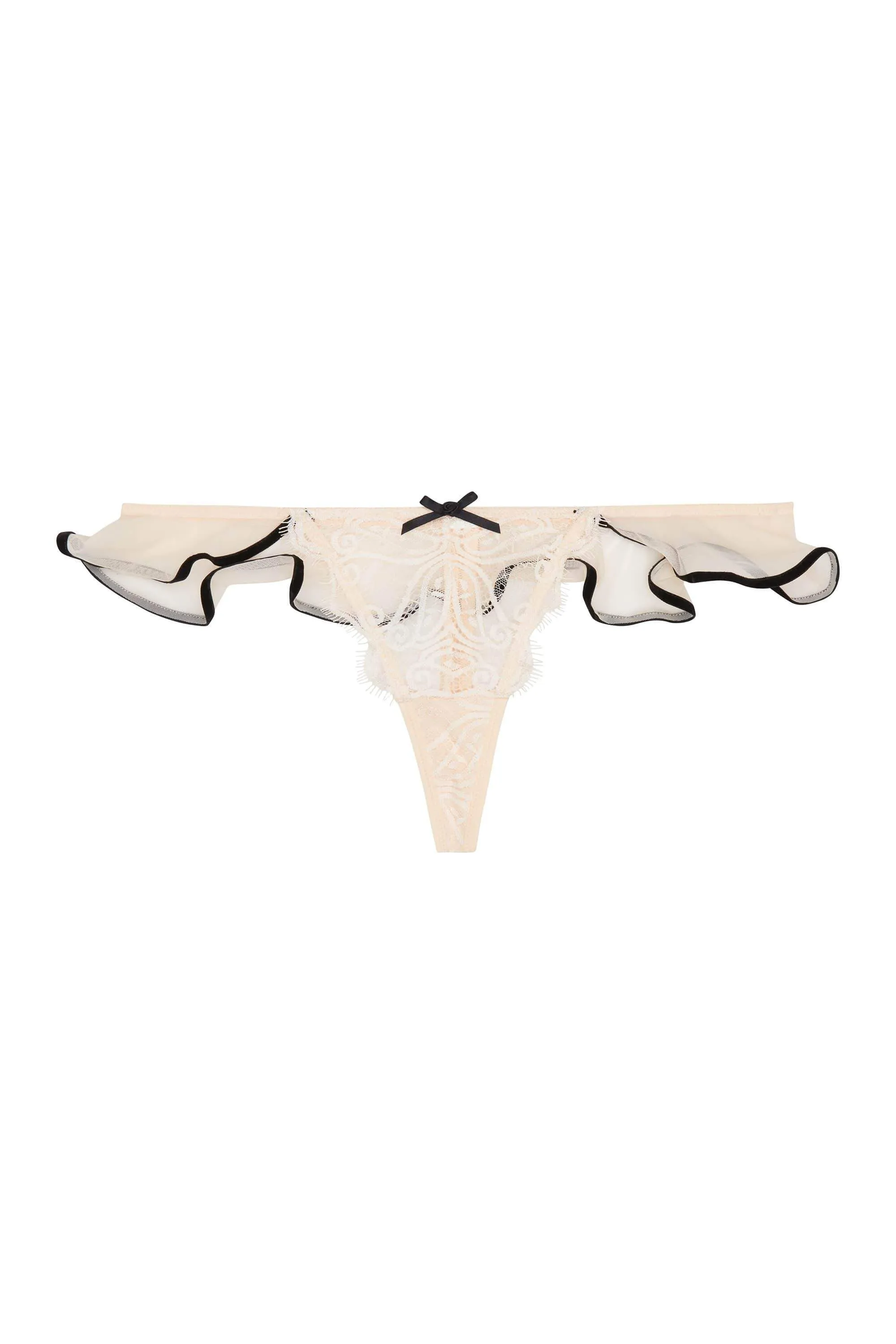 Monica Ribbon Slot Thong Peach Core