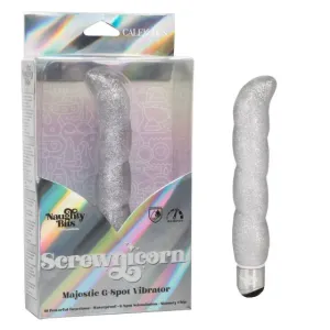 Naughty Bits Screwnicorn Majestic G-Spot Vibrator - Silver
