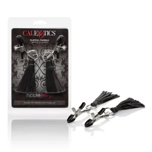 Nipple Play Tassels Nipple Clamp Black