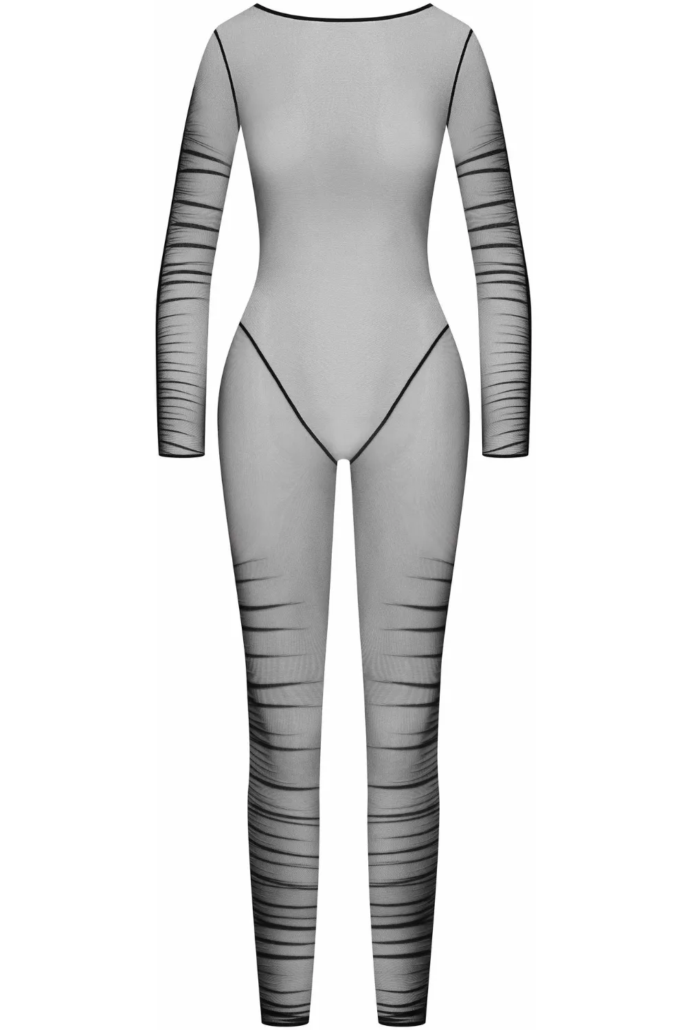 Nuit Fauve Long Sleeve Open Back Catsuit