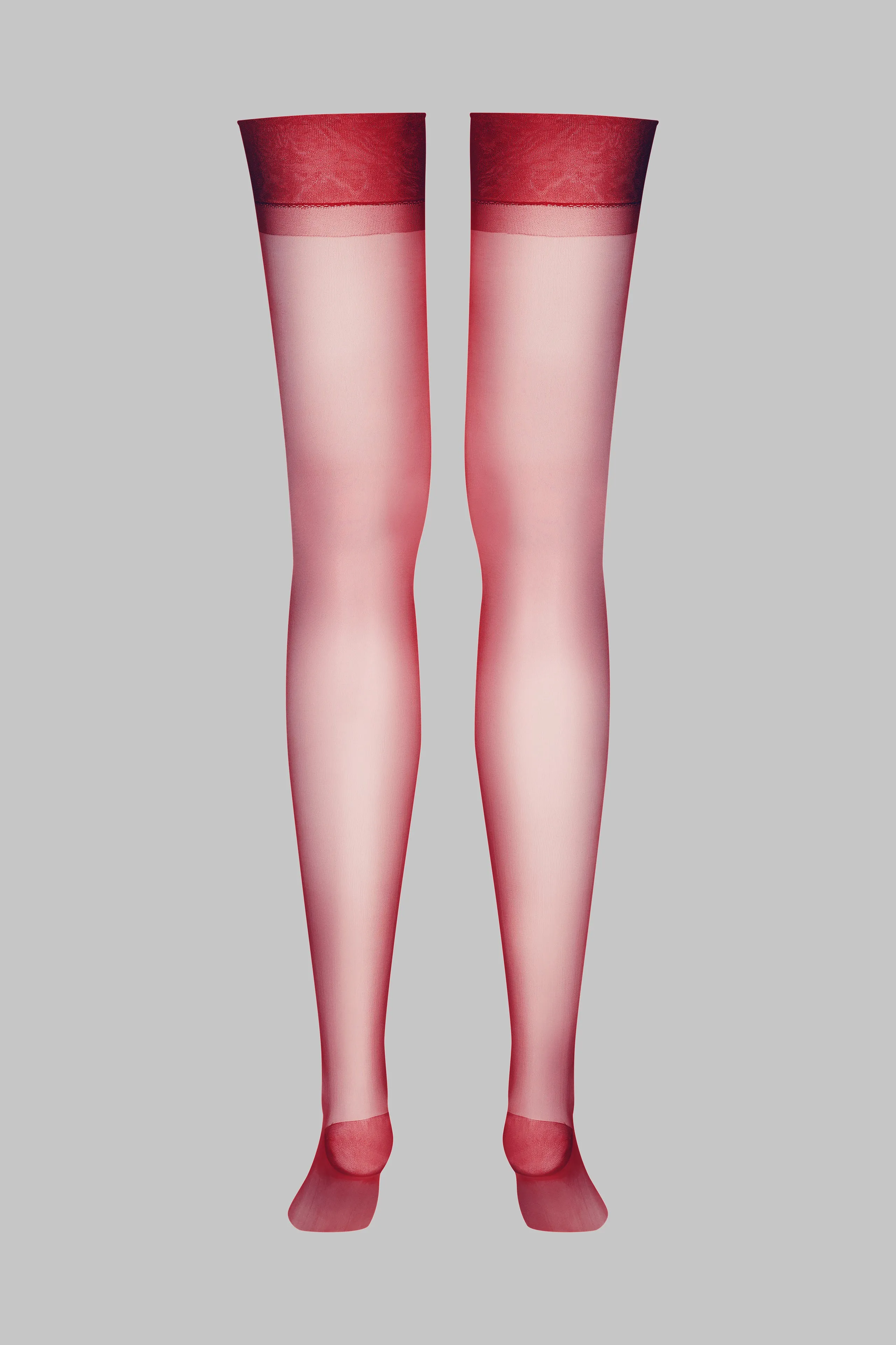 Nylon stockings 15D - Burgundy - Les Coquetteries