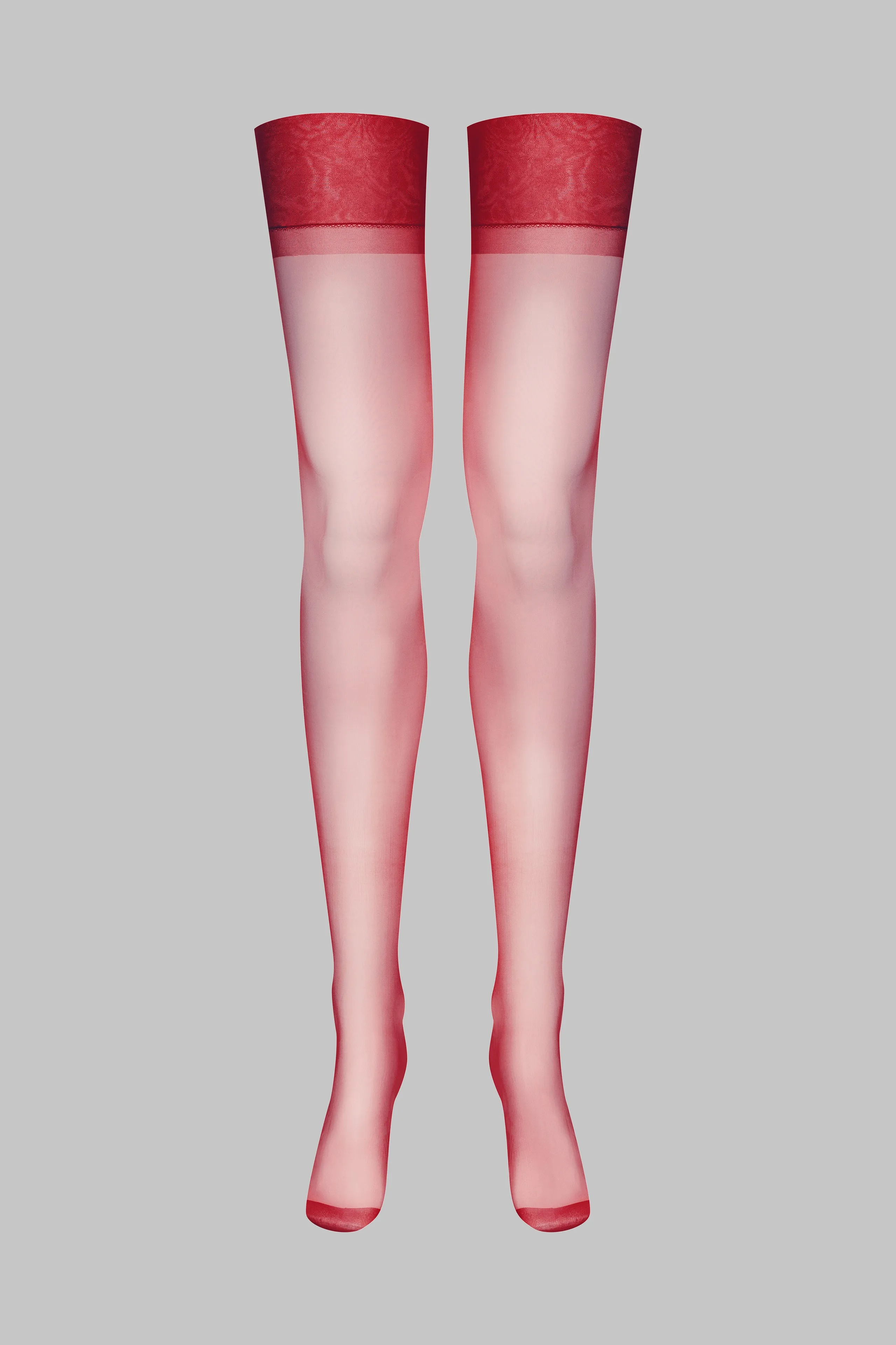 Nylon stockings 15D - Burgundy - Les Coquetteries