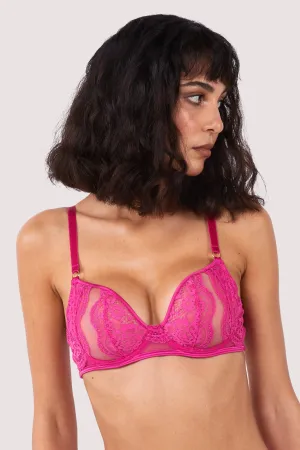 Ophelia Pink Cut Out Lace Bra