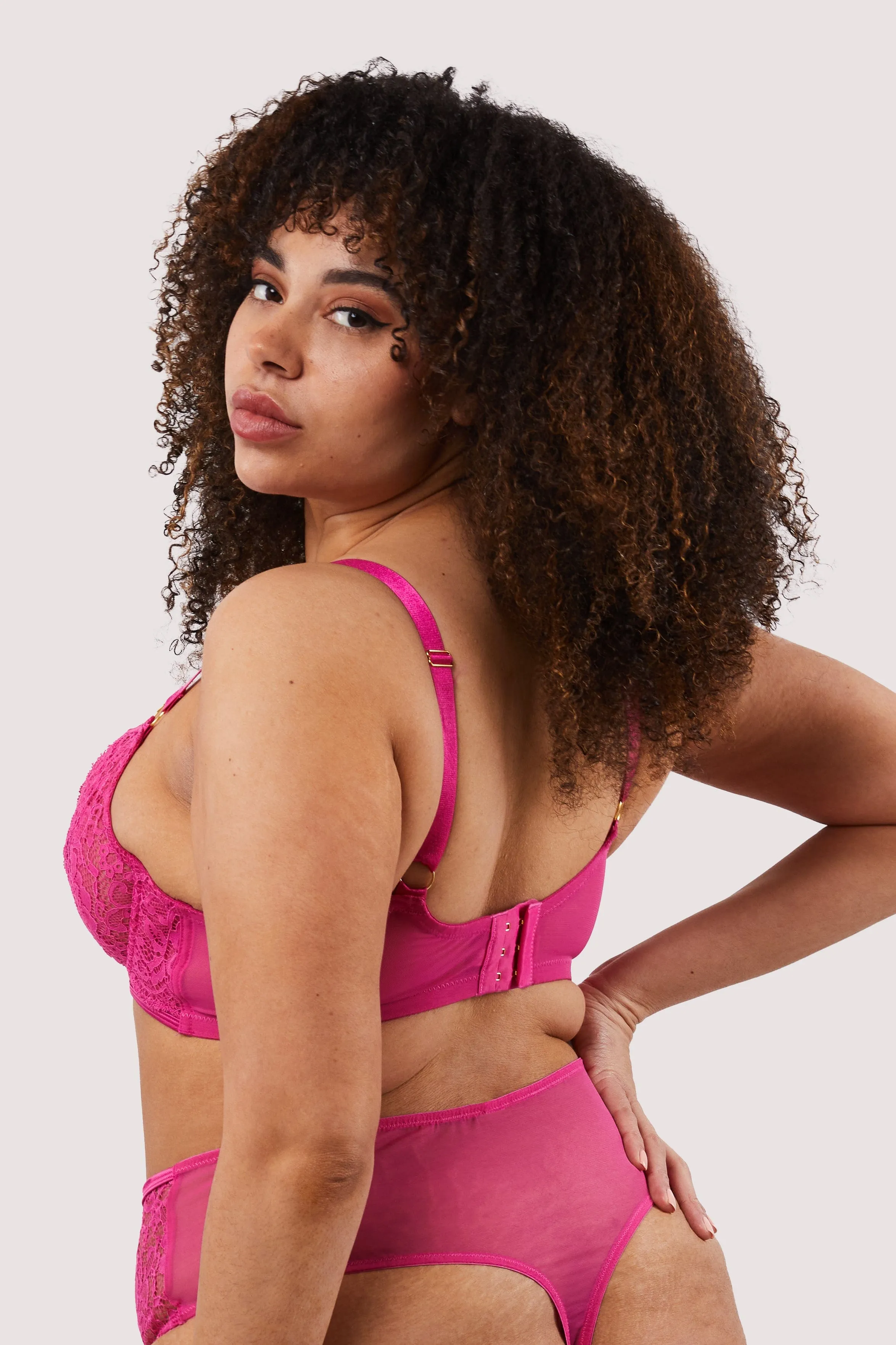 Ophelia Pink Cut Out Lace Bra