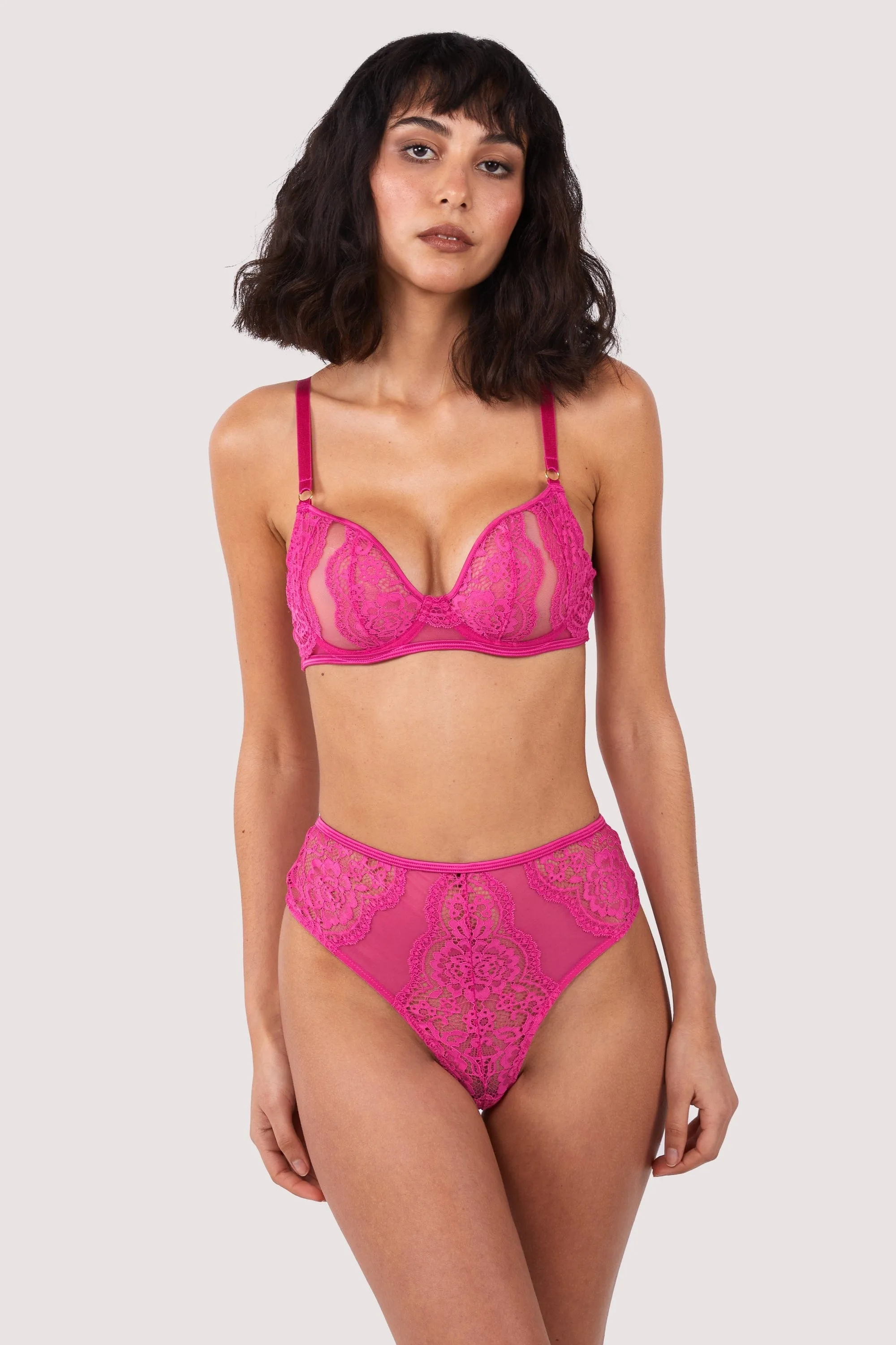 Ophelia Pink Cut Out Lace Bra