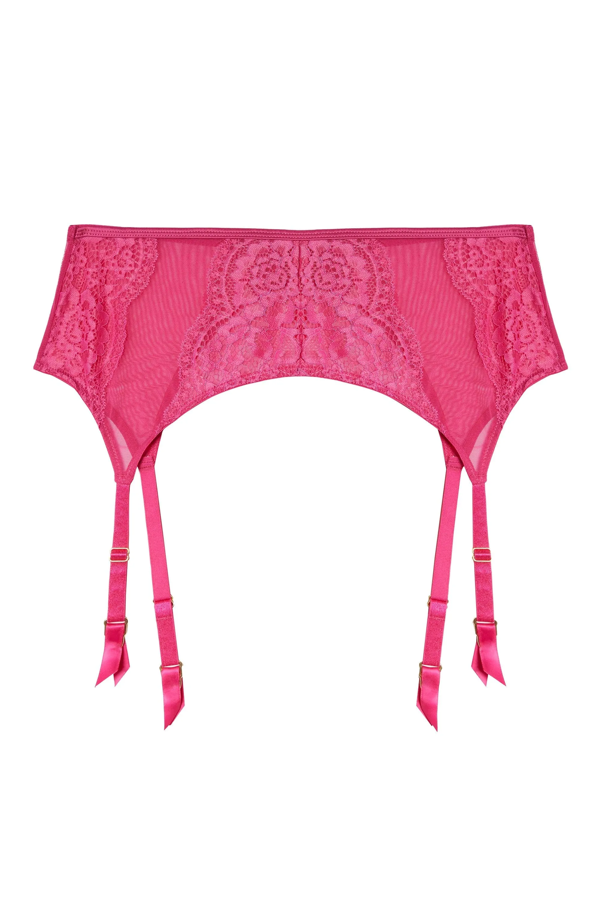 Ophelia Pink Cut Out Lace Suspender