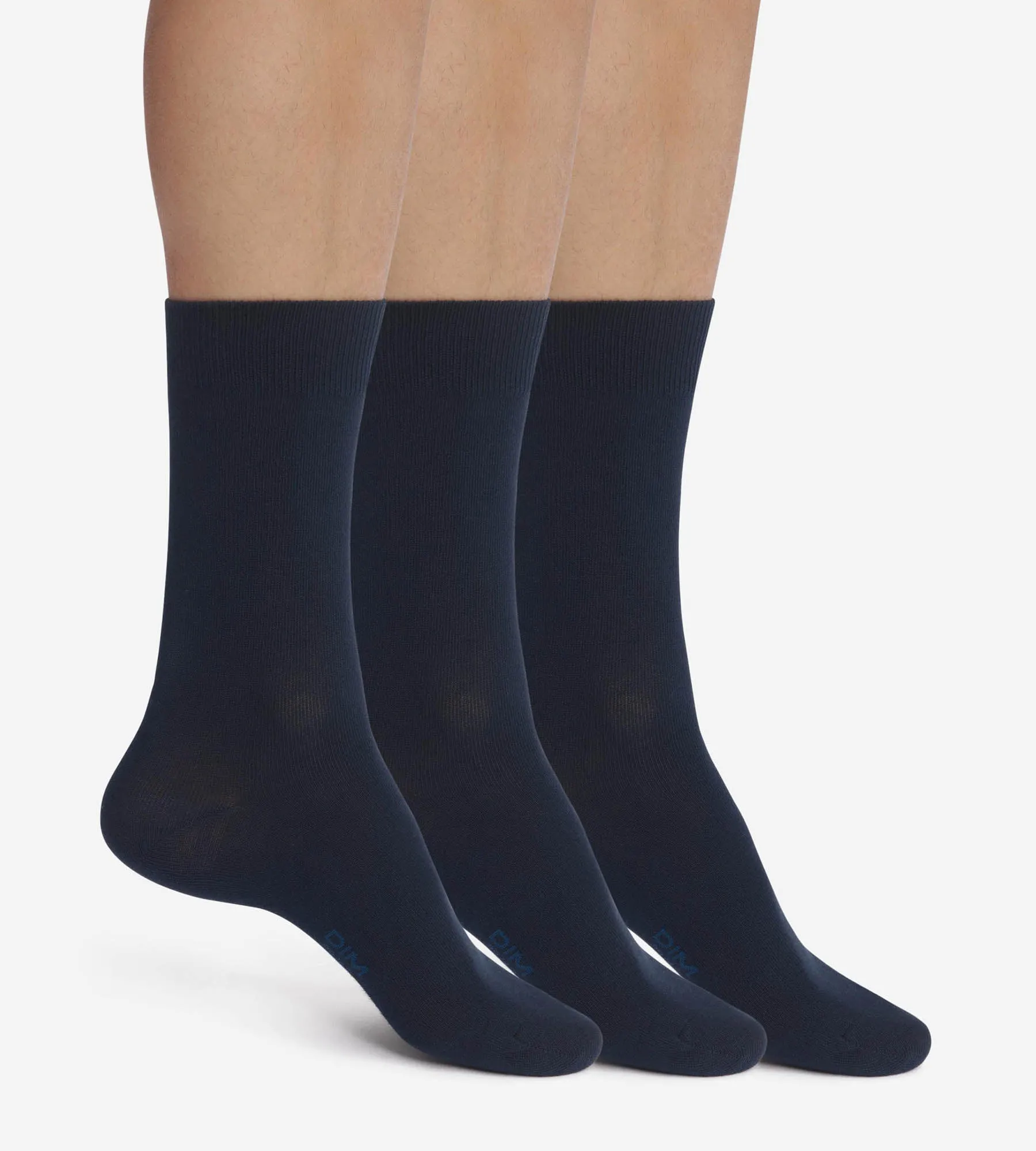 Pack of 3 Pairs of Dim Navy Cotton Comfort Men's Socks