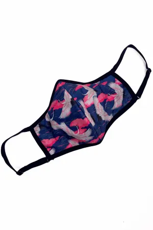 Pink Crane Face Mask