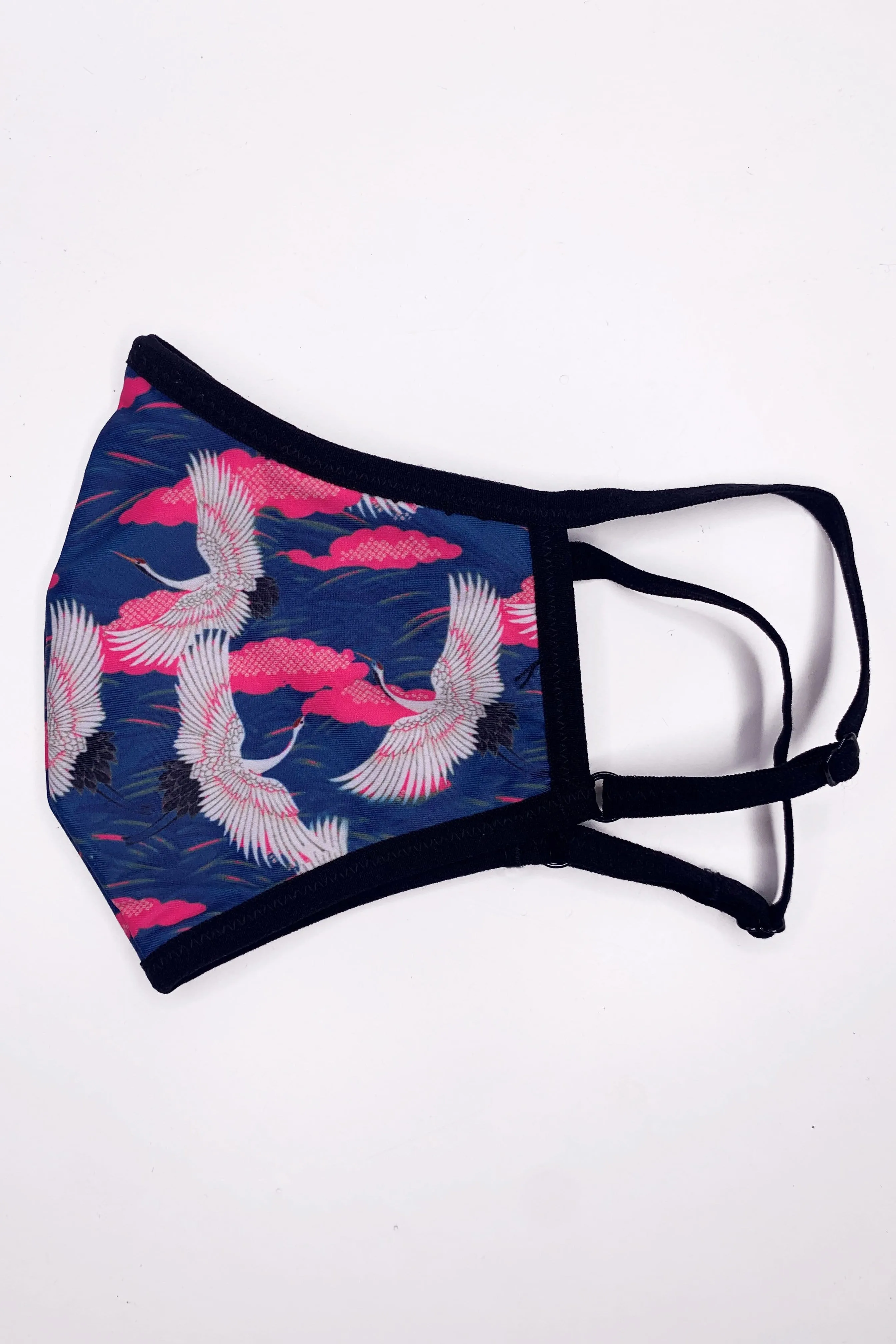 Pink Crane Face Mask
